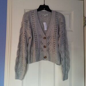 American Eagle Button Front V-Neck Sweater